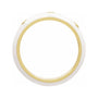 Sapphire Row Natural Diamond Black & White Enamel Ring - 14K Yellow Gold, White (view 2)