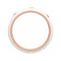Sapphire Row Natural Diamond Black & White Enamel Ring - 14K Rose Gold, White (view 2)