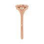 Sapphire Row Engravable Beaded Signet Ring - 14K Rose Gold (view 4)