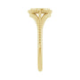 Sapphire Row Engravable Beaded Signet Ring - 14K Yellow Gold (view 4)