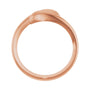 Sapphire Row Gold Domed Bypass Ring - 14K Rose Gold (view 2)