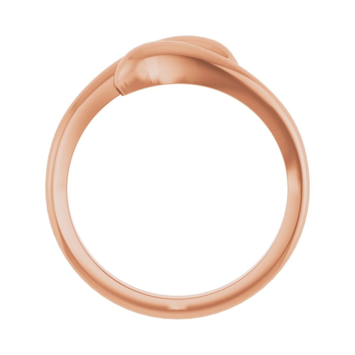 Sapphire Row Gold Domed Bypass Ring - 14K Rose Gold (view 2)
