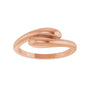 Sapphire Row Gold Domed Bypass Ring - 14K Rose Gold (view 3)
