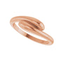 Sapphire Row Gold Domed Bypass Ring - 14K Rose Gold (view 5)