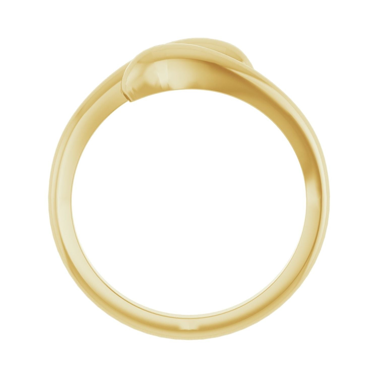 Sapphire Row Gold Domed Bypass Ring - 14K Yellow Gold (view 2)