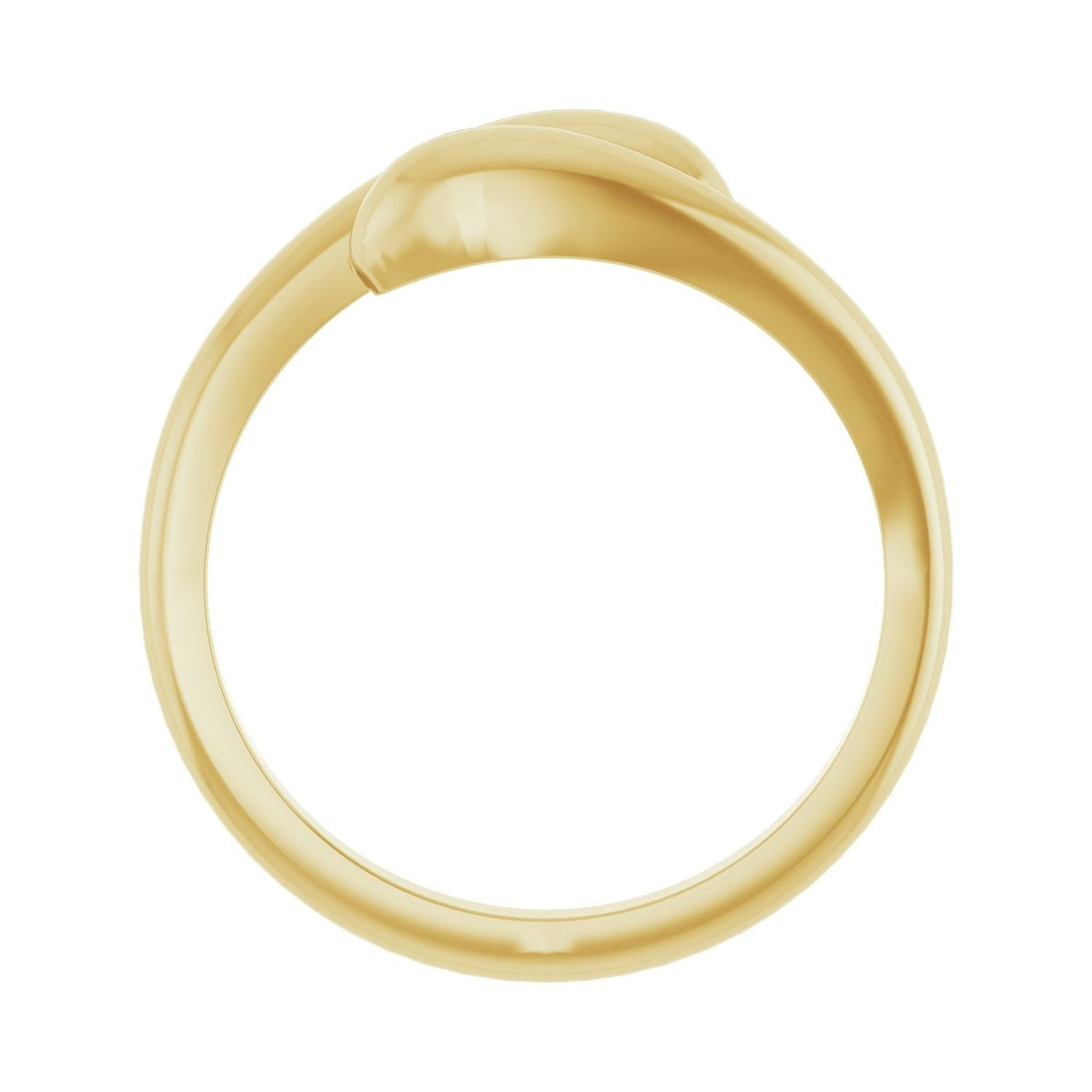 Sapphire Row Gold Domed Bypass Ring - 14K Yellow Gold (view 2)