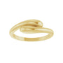 Sapphire Row Gold Domed Bypass Ring - 14K Yellow Gold (view 3)