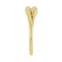 Sapphire Row Gold Domed Bypass Ring - 14K Yellow Gold (view 4)
