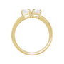 Sapphire Row Lab-Grown Diamond Toi et Moi Ring - 14K Yellow Gold (view 2)