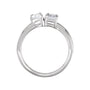 Sapphire Row Lab-Grown Diamond Toi et Moi Ring - 14K White Gold (view 2)