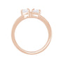 Sapphire Row Lab-Grown Diamond Toi et Moi Ring - 14K Rose Gold (view 2)