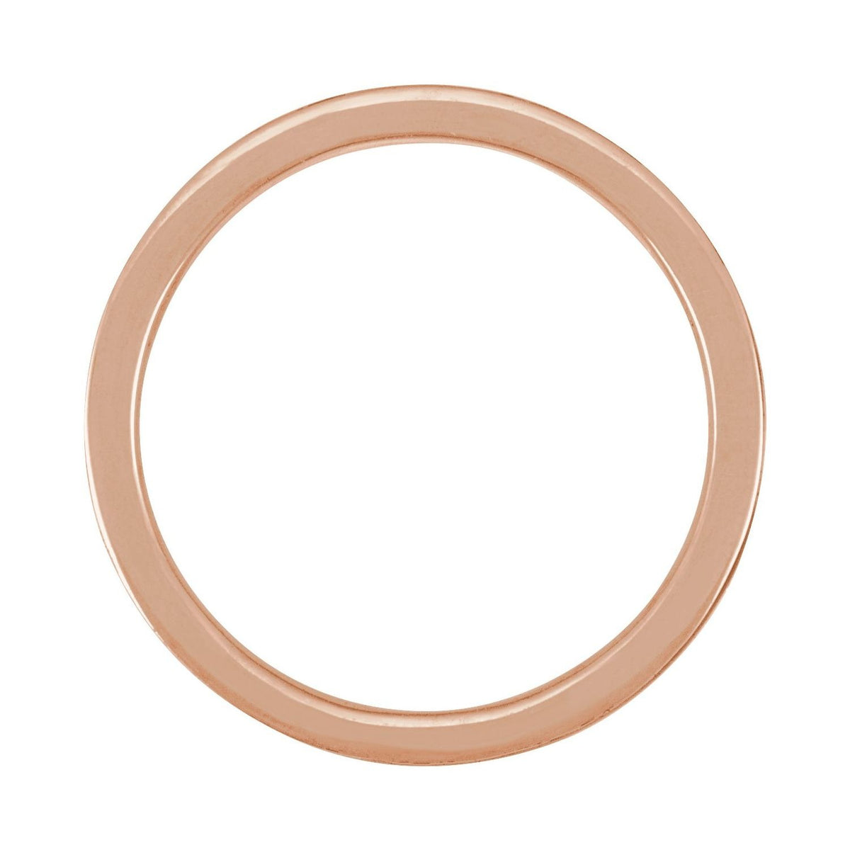 Sapphire Row Gold Enamel Stackable Ring - 14K Rose Gold, Red (view 2)