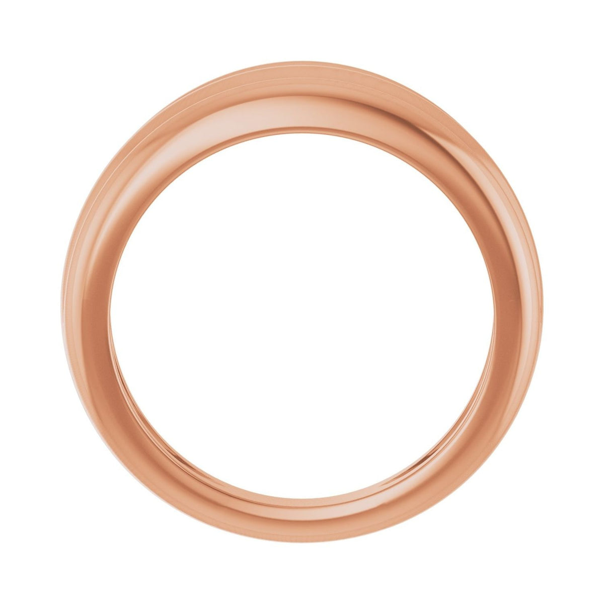 Sapphire Row Gold Triple Dome Ring - 14K Rose Gold (view 2)