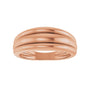 Sapphire Row Gold Triple Dome Ring - 14K Rose Gold (view 3)