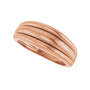 Sapphire Row Gold Triple Dome Ring - 14K Rose Gold (view 5)
