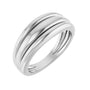 Sapphire Row Gold Triple Dome Ring - 14K White Gold