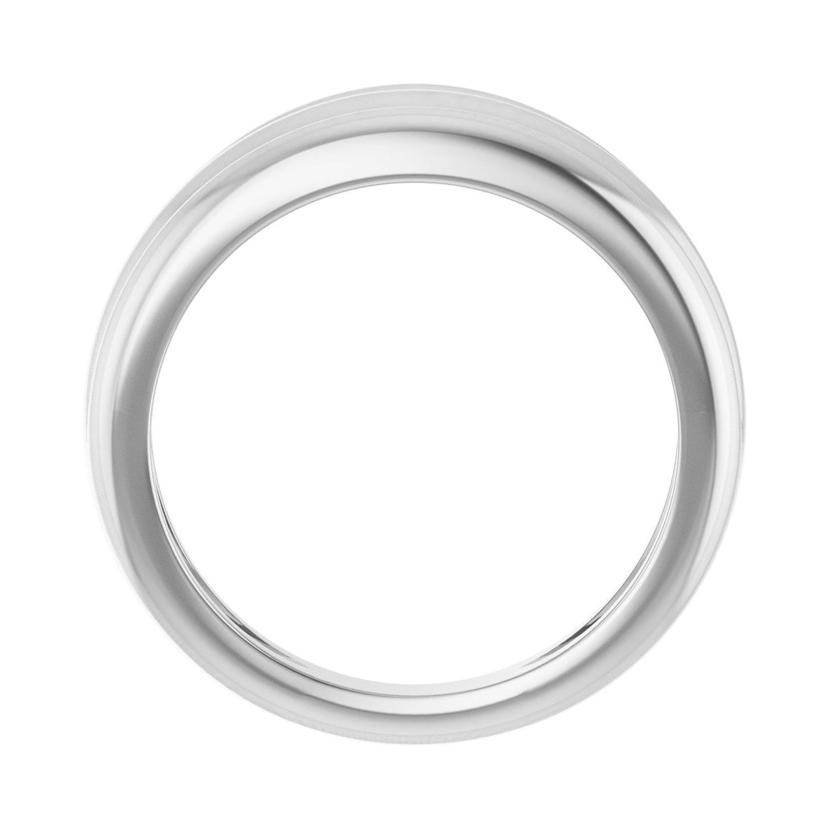 Sapphire Row Gold Triple Dome Ring - 14K White Gold (view 2)