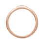 Sapphire Row Natural Diamond Pavé Enamel Stackable Ring - 14K Rose Gold, White (view 2)