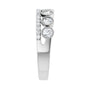 Sapphire Row Lab-Grown Diamond Milgrain Bezel Ring - 14K White Gold (view 4)