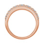 Sapphire Row Lab-Grown Diamond Milgrain Bezel Ring - 14K Rose Gold (view 2)