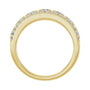 Sapphire Row Lab-Grown Diamond Milgrain Bezel Ring - 14K Yellow Gold (view 2)
