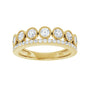 Sapphire Row Lab-Grown Diamond Milgrain Bezel Ring - 14K Yellow Gold (view 3)