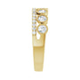 Sapphire Row Lab-Grown Diamond Milgrain Bezel Ring - 14K Yellow Gold (view 4)