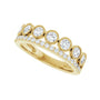 Sapphire Row Lab-Grown Diamond Milgrain Bezel Ring - 14K Yellow Gold (view 5)