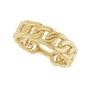 Sapphire Row Gold Chunky Chain Link Ring - 10K Yellow Gold (view 5)