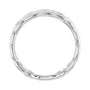 Sapphire Row Gold Chunky Chain Link Ring - 14K White Gold (view 2)