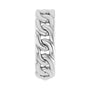Sapphire Row Gold Chunky Chain Link Ring - 14K White Gold (view 4)