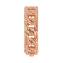 Sapphire Row Gold Chunky Chain Link Ring - 14K Rose Gold (view 4)