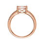 Sapphire Row Natural Pink Morganite East-West Accented Ring - Default Title (view 2)