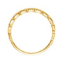 Sapphire Row Natural Diamond Milgrain Stacking Ring - 14K Yellow Gold (view 2)