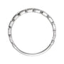 Sapphire Row Natural Diamond Milgrain Stacking Ring - 14K White Gold (view 2)