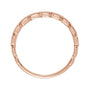 Sapphire Row Natural Diamond Milgrain Stacking Ring - 14K Rose Gold (view 2)