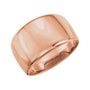 Sapphire Row Gold Domed Cigar Band - 14K Rose Gold
