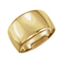 Sapphire Row Gold Domed Cigar Band - 14K Yellow Gold (view 3)
