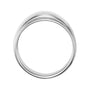 Sapphire Row Gold Domed Cigar Band - Platinum (view 2)