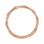 Sapphire Row Gold Bamboo Stackable Ring - 14K Rose Gold (view 2)