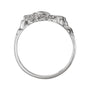 Sapphire Row Gold Nugget Ring - 14K White Gold (view 2)