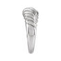 Sapphire Row Gold Twisted Wrap Dome Ring - Platinum (view 3)
