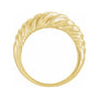 Sapphire Row Gold Twisted Wrap Dome Ring - 14K Yellow Gold (view 2)