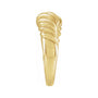 Sapphire Row Gold Twisted Wrap Dome Ring - 14K Yellow Gold (view 3)