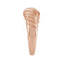 Sapphire Row Gold Twisted Wrap Dome Ring - 14K Rose Gold (view 3)