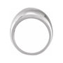 Sapphire Row Gold Polished Dome Ring - 14K White Gold, 12 mm (view 2)