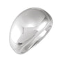 Sapphire Row Gold Polished Dome Ring - 14K White Gold, 14 mm