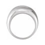 Sapphire Row Gold Polished Dome Ring - 14K White Gold, 14 mm (view 2)