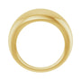 Sapphire Row Gold Polished Dome Ring - 14K Yellow Gold, 8 mm (view 2)