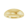 Sapphire Row Gold Polished Dome Ring - 14K Yellow Gold, 8 mm (view 3)